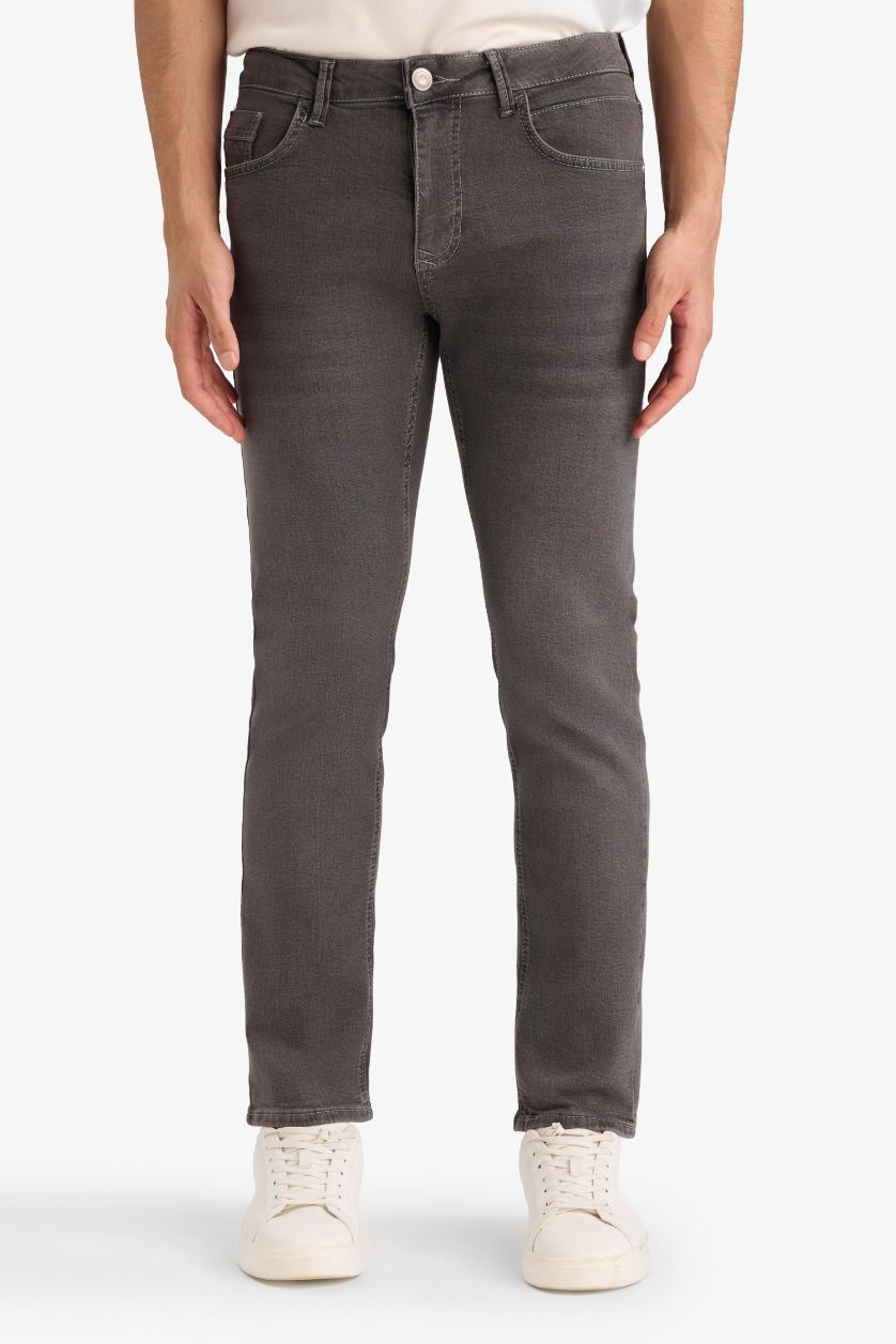 Man Grey Sergio Regular Fit Straight Leg Trousers