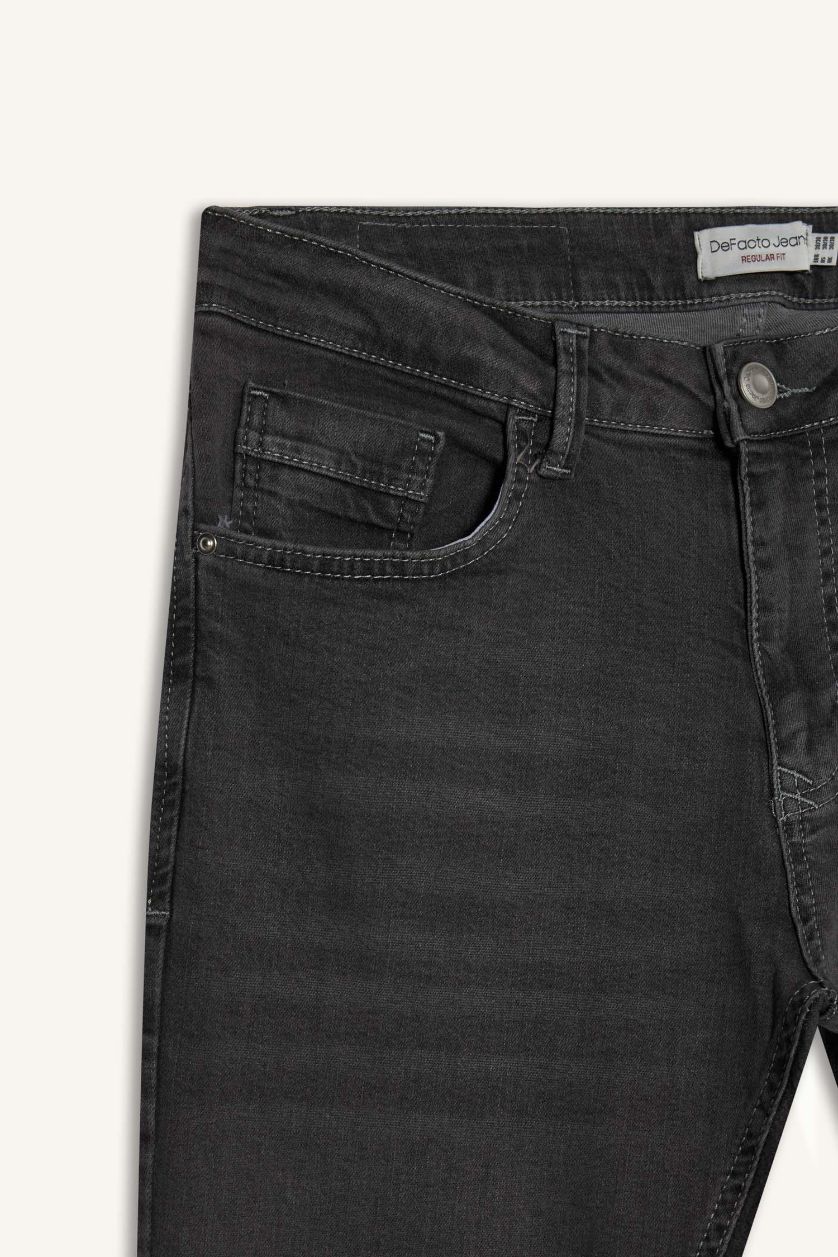 Man Grey Sergio Regular Fit Straight Leg Trousers