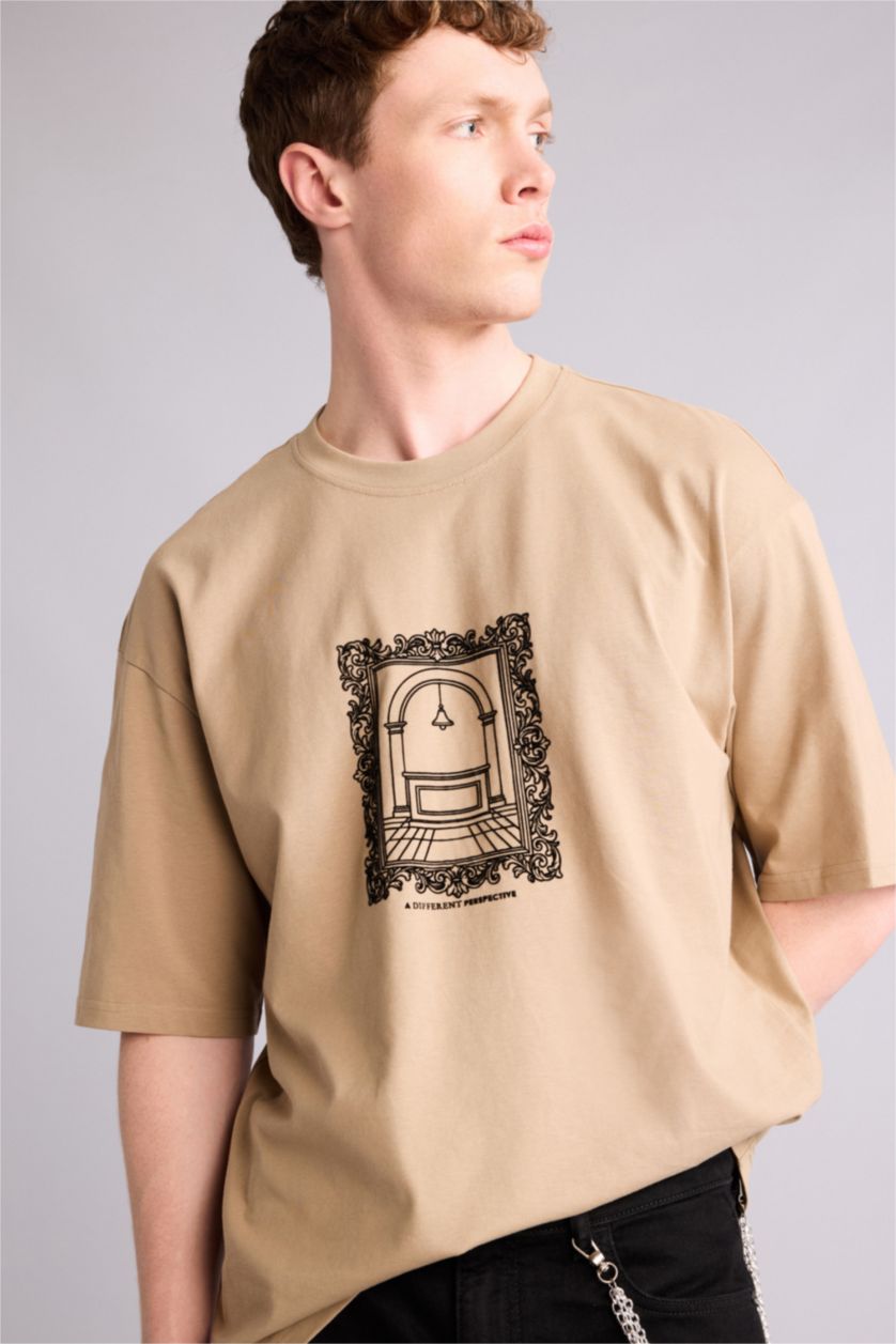 Ерлер ашық реңк 100% мақта баспалы футболка