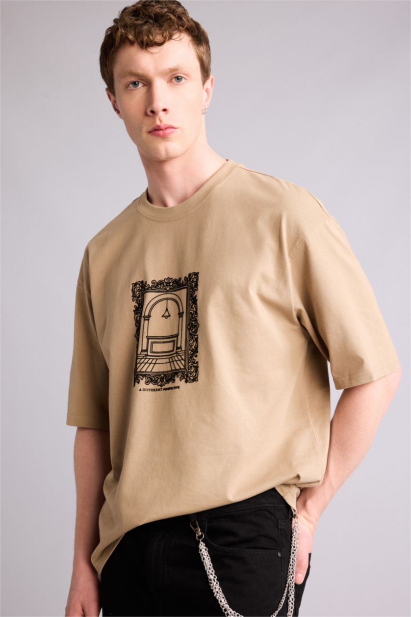 Ерлер ашық реңк 100% мақта баспалы футболка