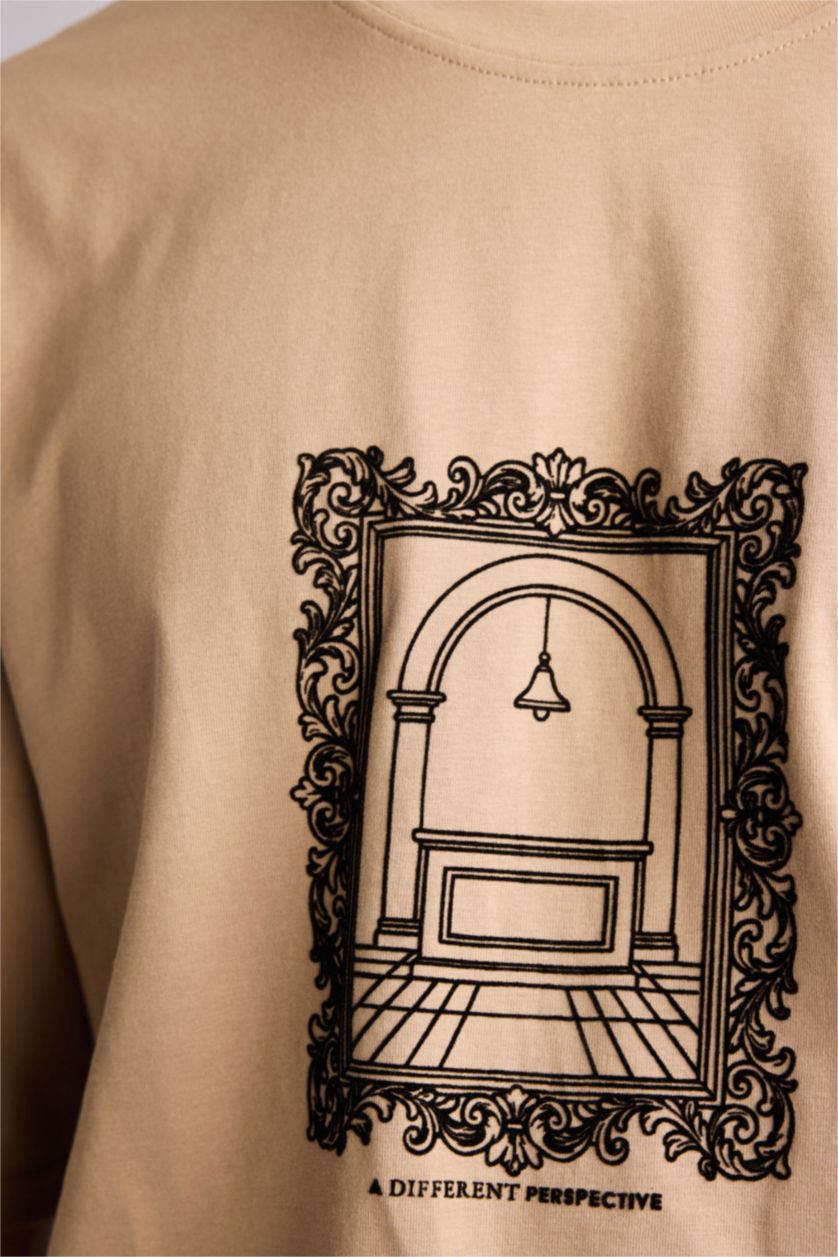 Ерлер ашық реңк 100% мақта баспалы футболка