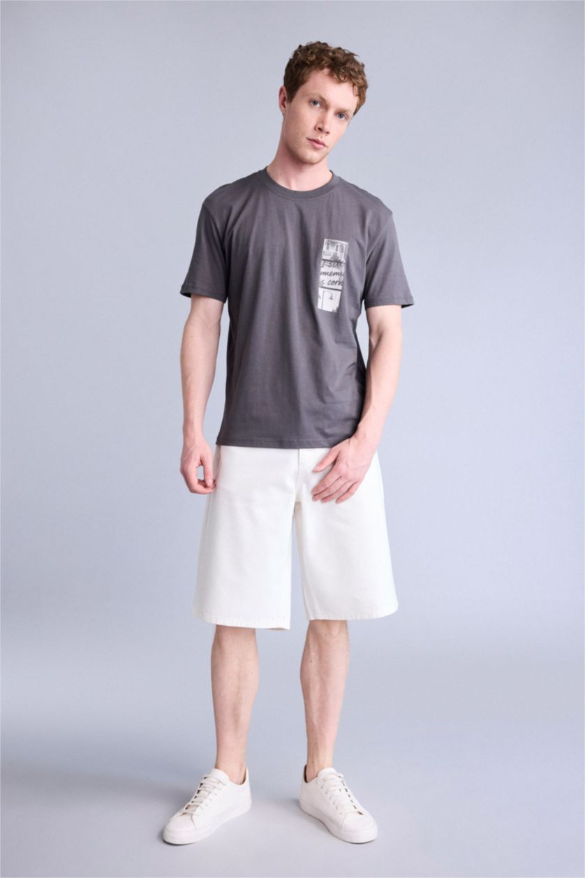 Men Anthracite Regular Fit Short Sleeve T-Shirt