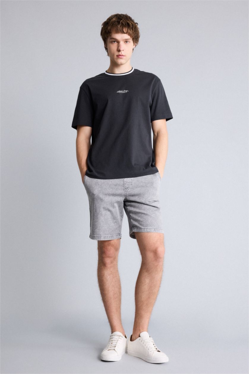 Ерлер Антрацит 100% мақта баспалы футболка