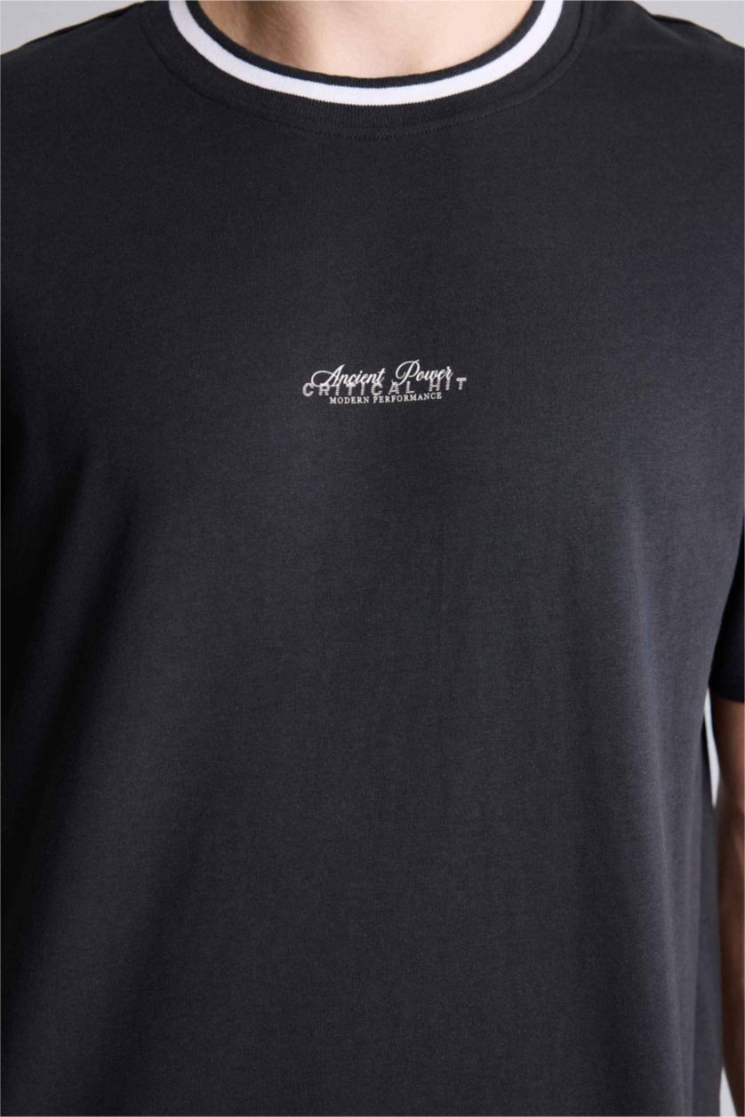 Ерлер Антрацит 100% мақта баспалы футболка