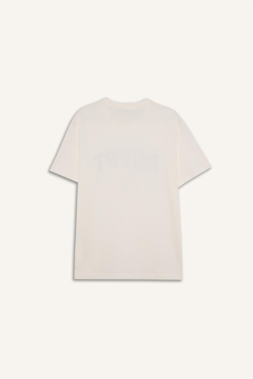 رجالي بيج فاتح تيشيرت نص كم بطبعة Egypt