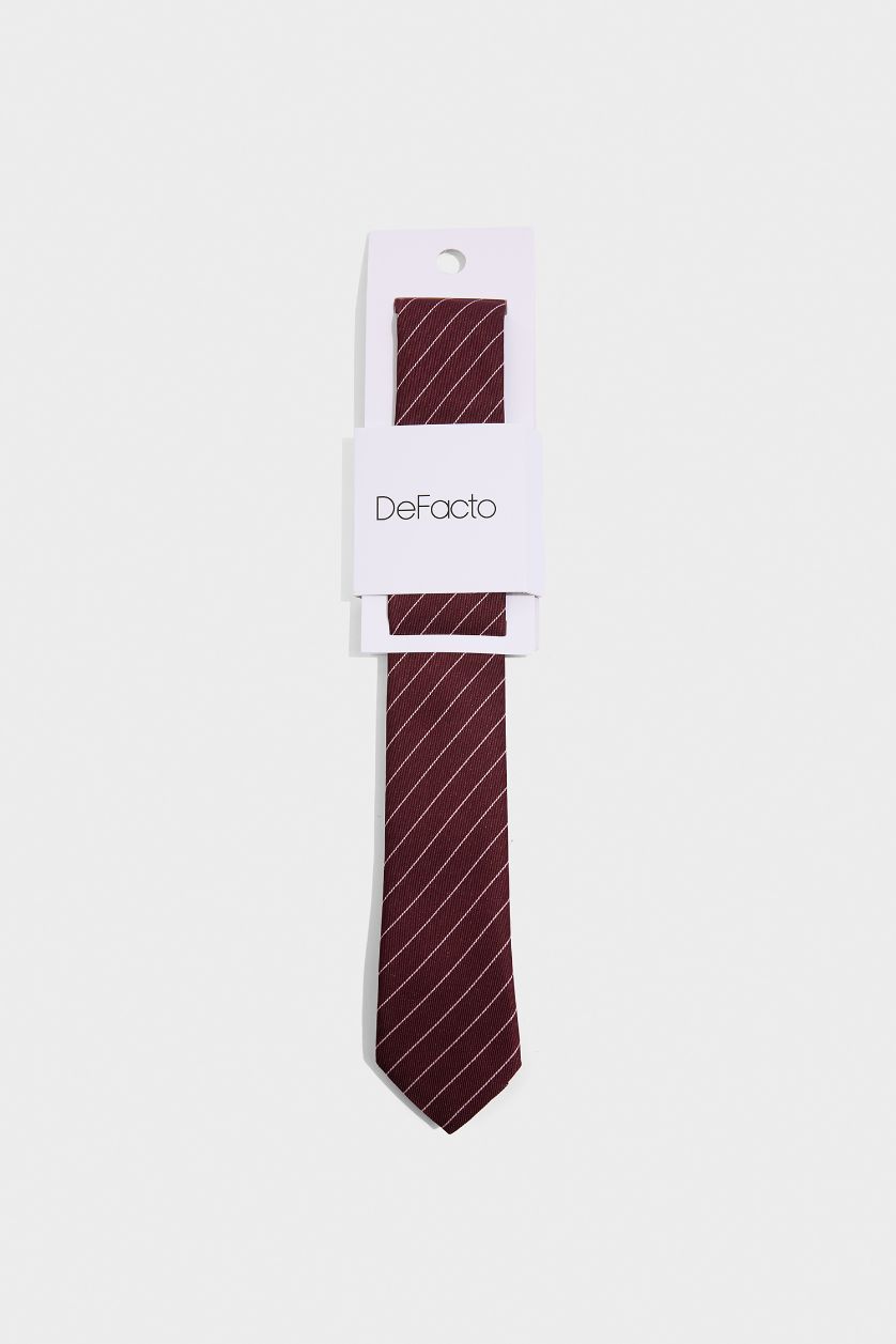 Woman Bordeaux Woman Striped Tie