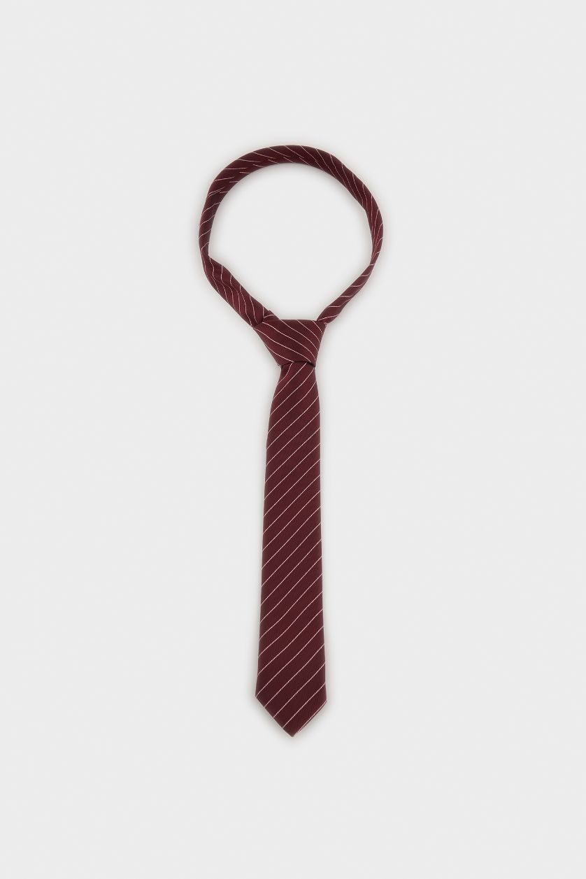Woman Bordeaux Woman Striped Tie