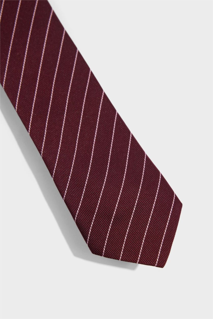 Woman Bordeaux Woman Striped Tie