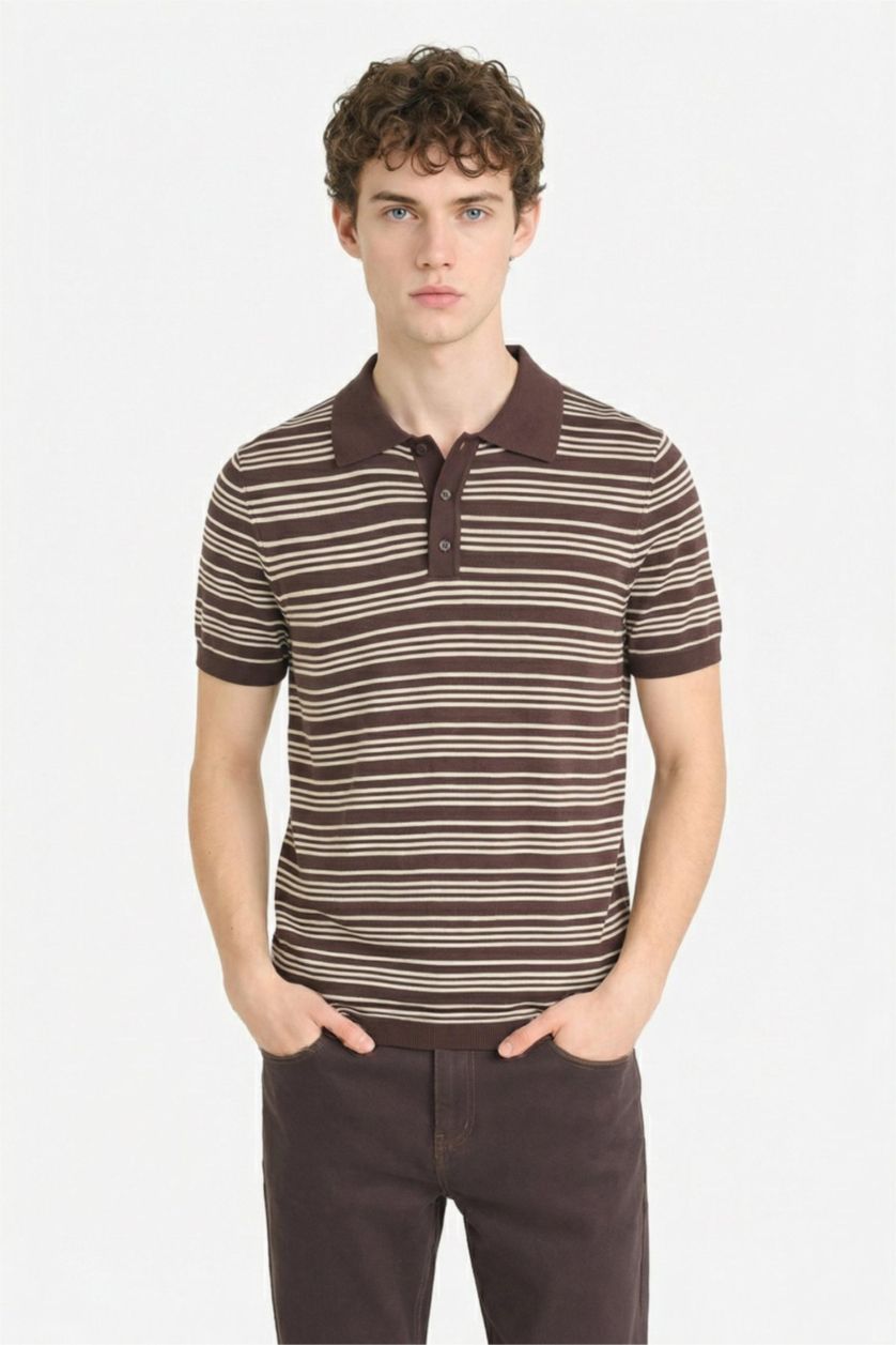 Man Brown تيشيرت بولو نص ردن قصة عادية