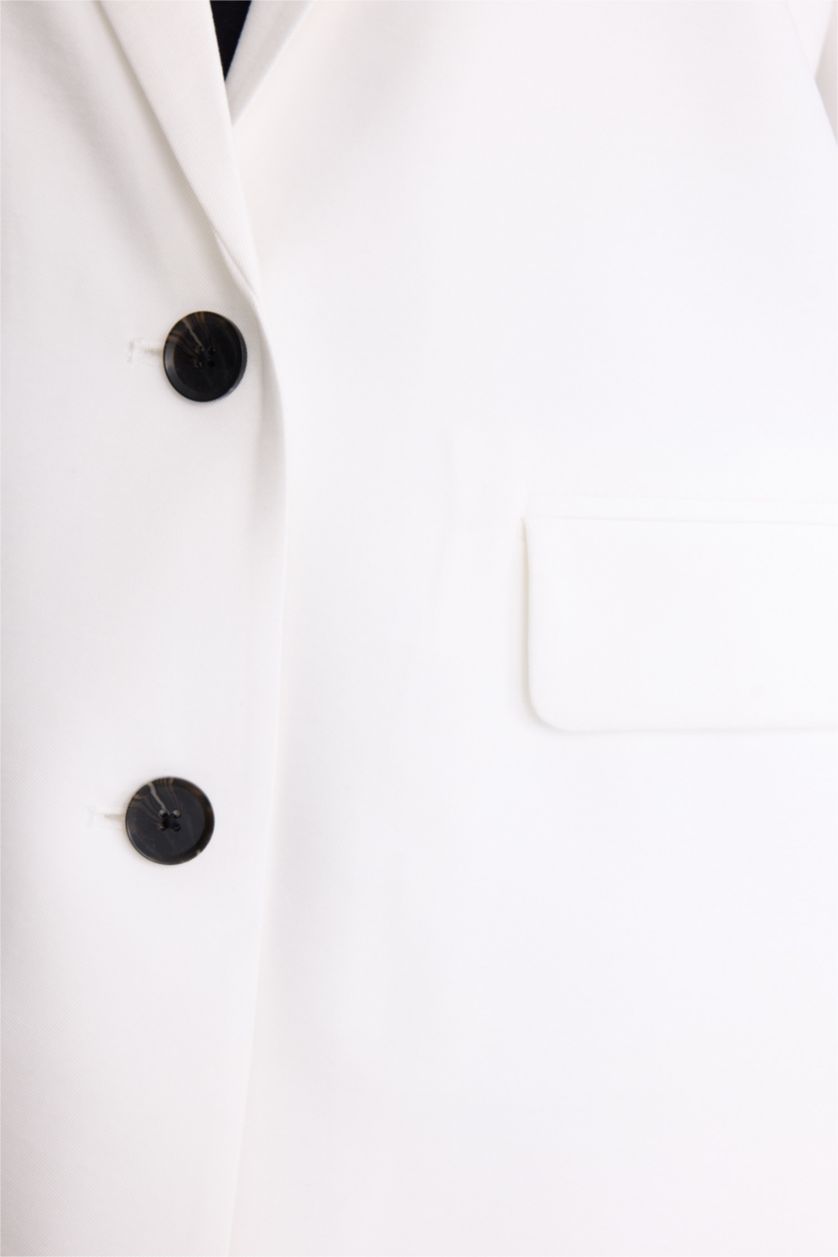 Женщины Бежевый Блейзер оверсайз из тенселя для женщин