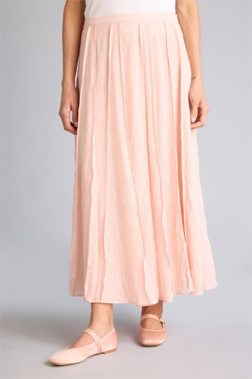 WOMAN Dark Pink A Cut Midi