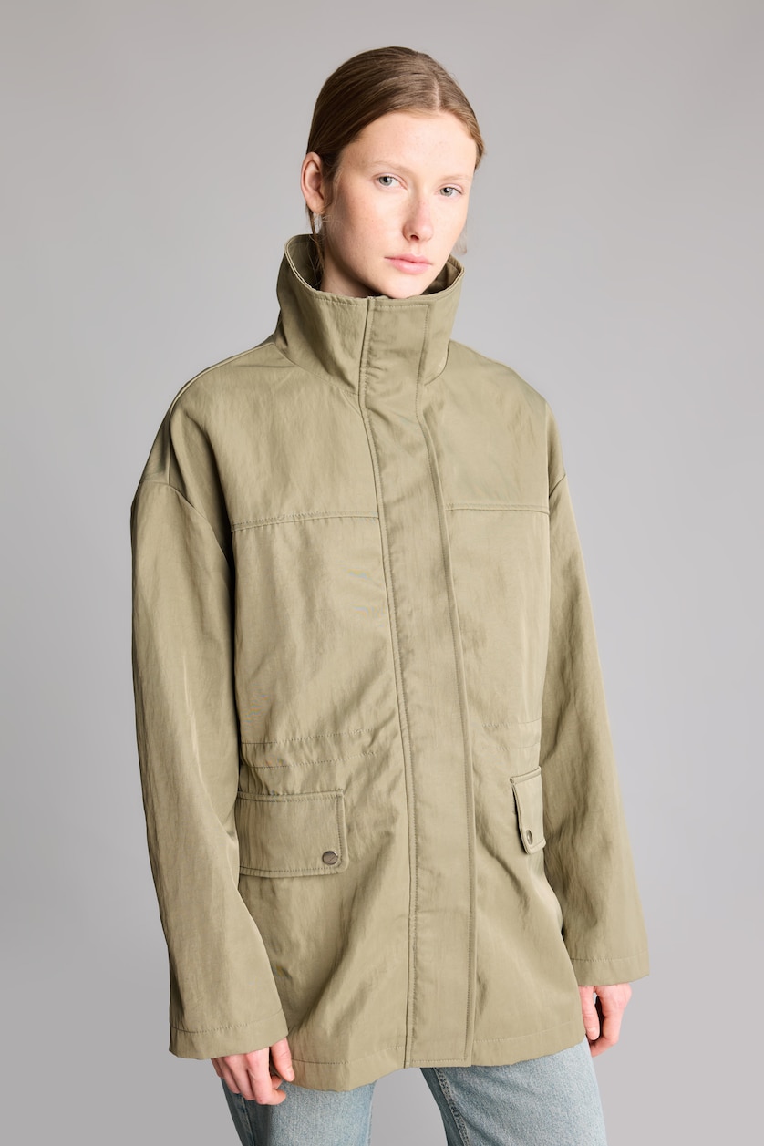 Women Khaki Puffer Jacket