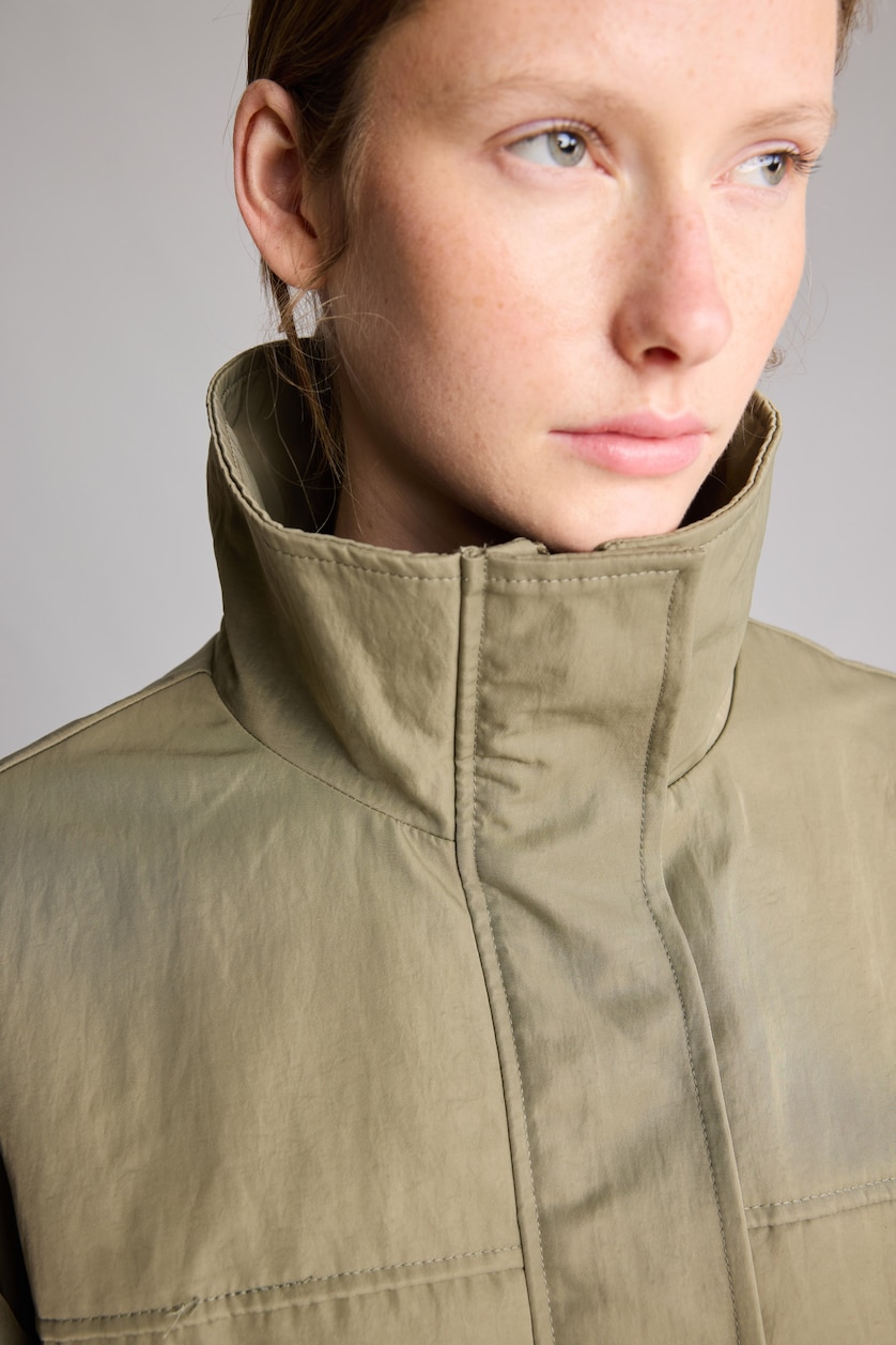 Women Khaki Puffer Jacket