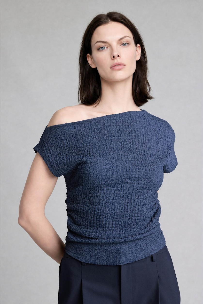 WOMAN Light Indigo Slim Fit Short Sleeve T-Shirt