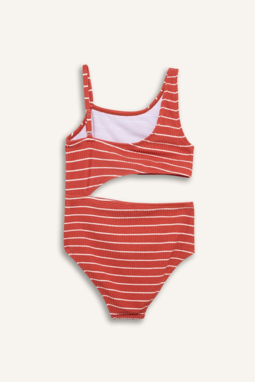 Girls & Teens Orange Girl Regular Fit Striped Mayo