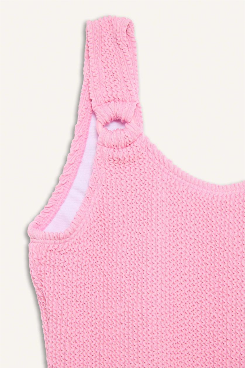 Kız Çocuk - Genç Kız Pembe Kız Çocuk Mayo