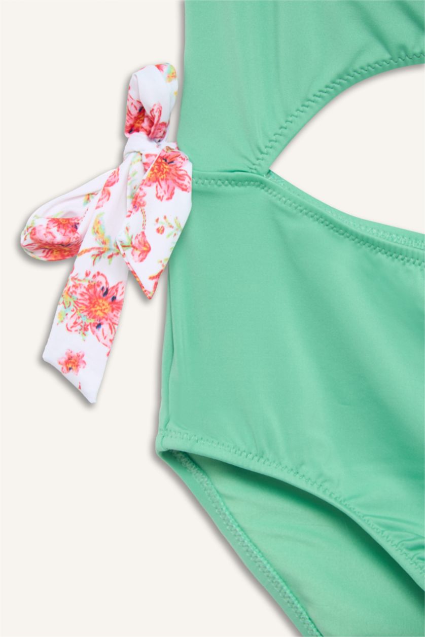 Girls & Teens Parlak Açık Yeşiil Girl Regular Fit Mayo