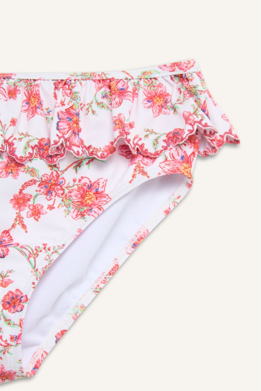 Kız Çocuk - Genç Kız Pembe Floral 2'li Bikini Kız Çocuk