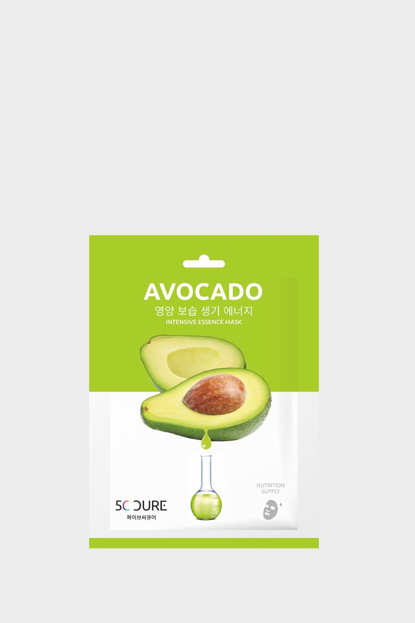 Kadın Yeşil 5C Cure Avocado Intensive Essence Mask- Avokado Yüz Maskesi (25ml)