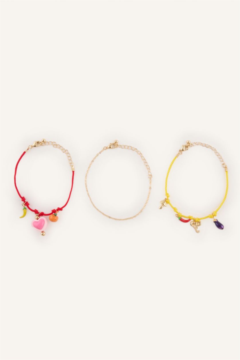 Kadın Karma Kadın 3'lü Meyve Desenli Bileklik