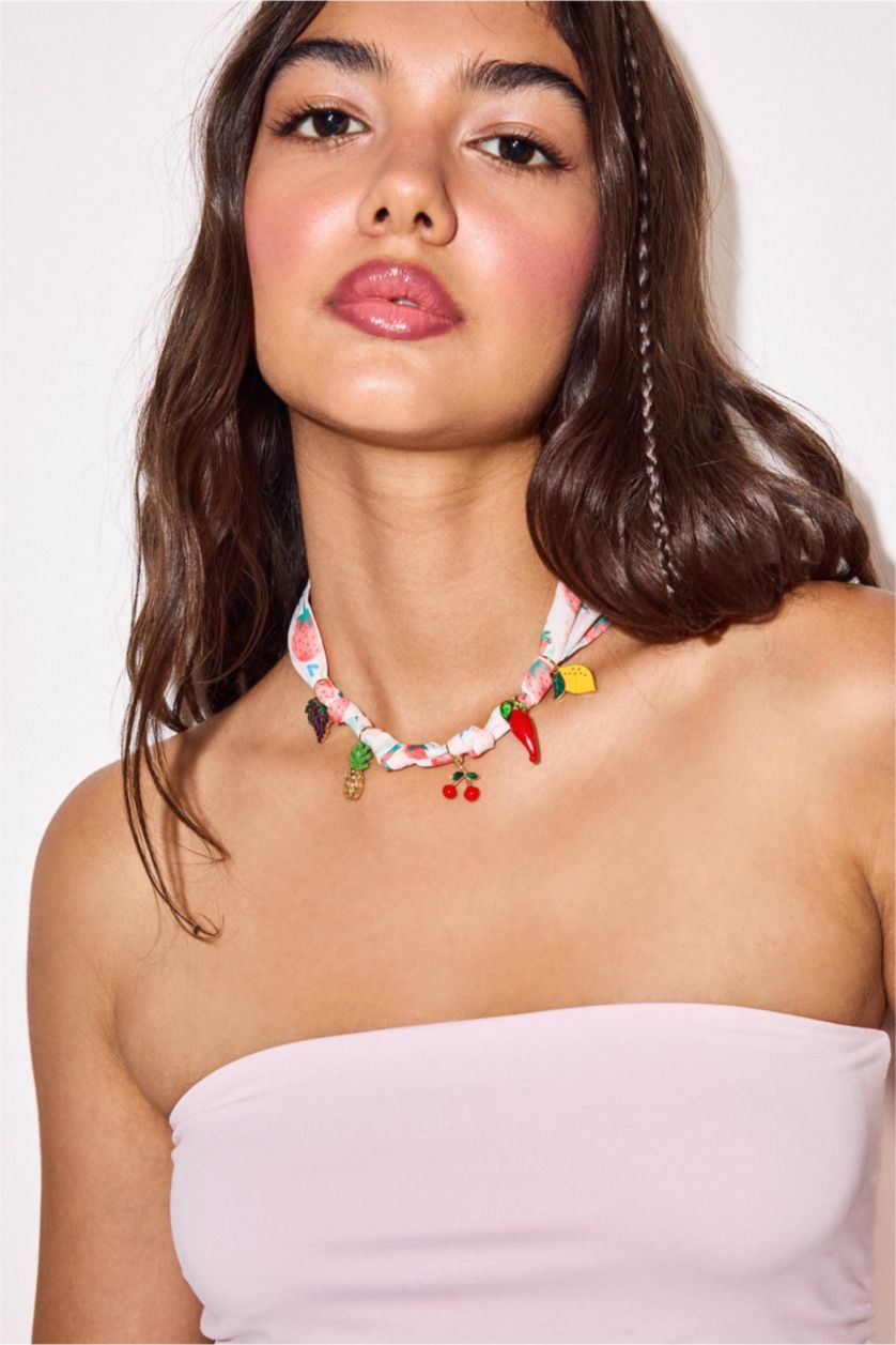 FEMME Karma Collier motif fruits pour femme