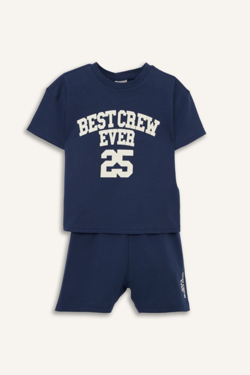 Baby Boys NAVY Baby Boy 2 piece Regular Fit Slogan Set