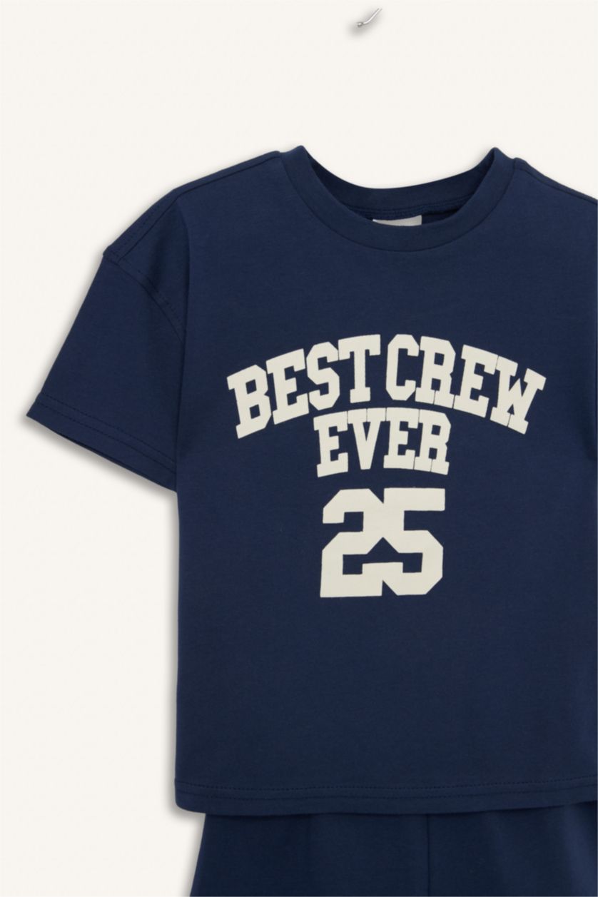 Baby Boys NAVY Baby Boy 2 piece Regular Fit Slogan Set