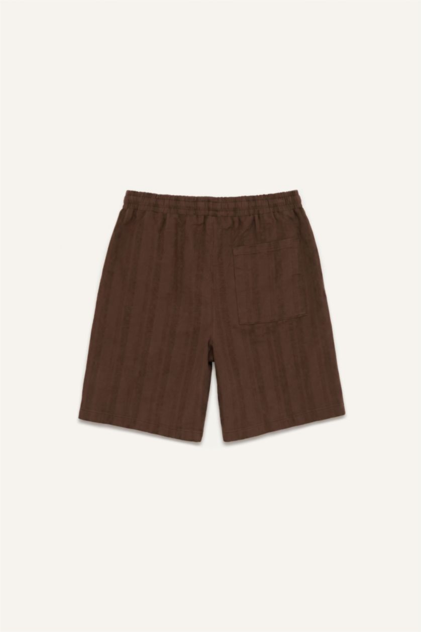 Erkek Kahve Regular Fit Bermuda Şort