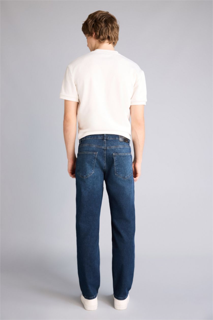 Erkek Koyu Mavi Tapered Fıt Pantolon