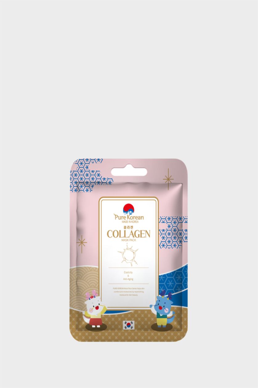 Women Pink Pure Korean Collagen Cellulose Mask 27ml