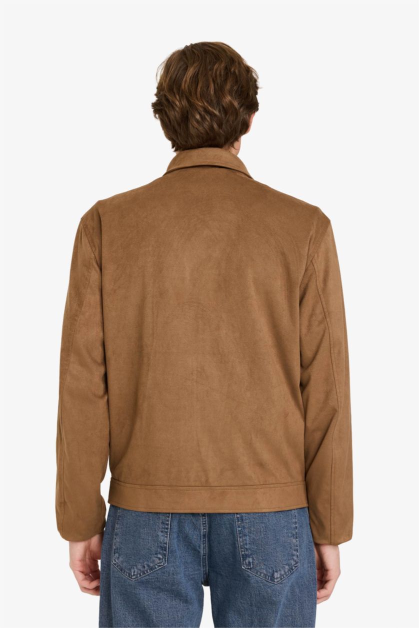 MAN Brown Regular Fit Puffer Jacket