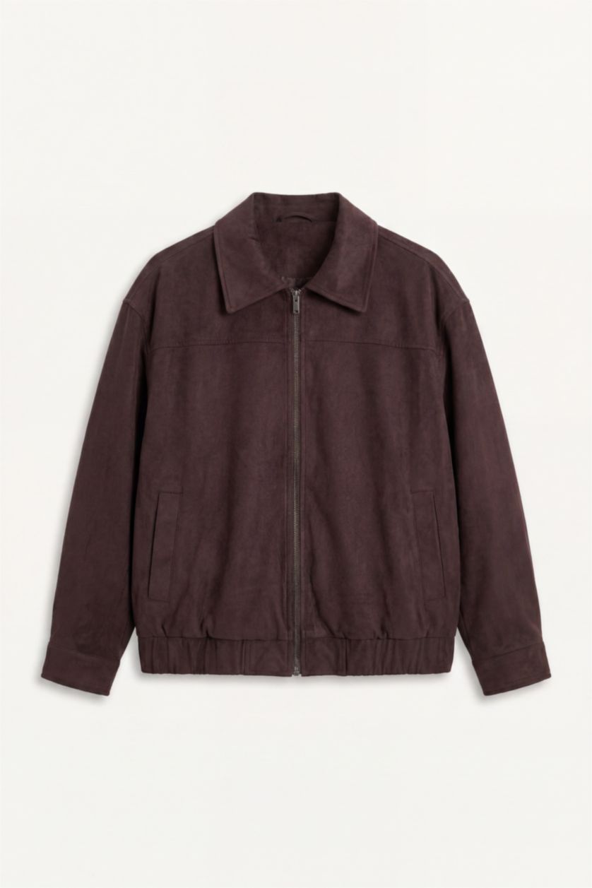 MAN Brown Pockets Zip-Up Jacket