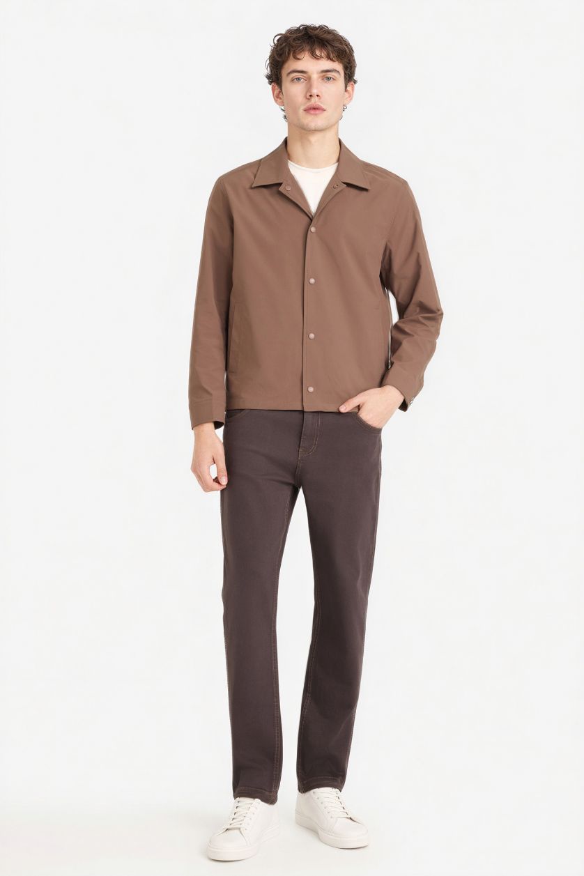 MAN Brown Regular Fit Puffer Jacket