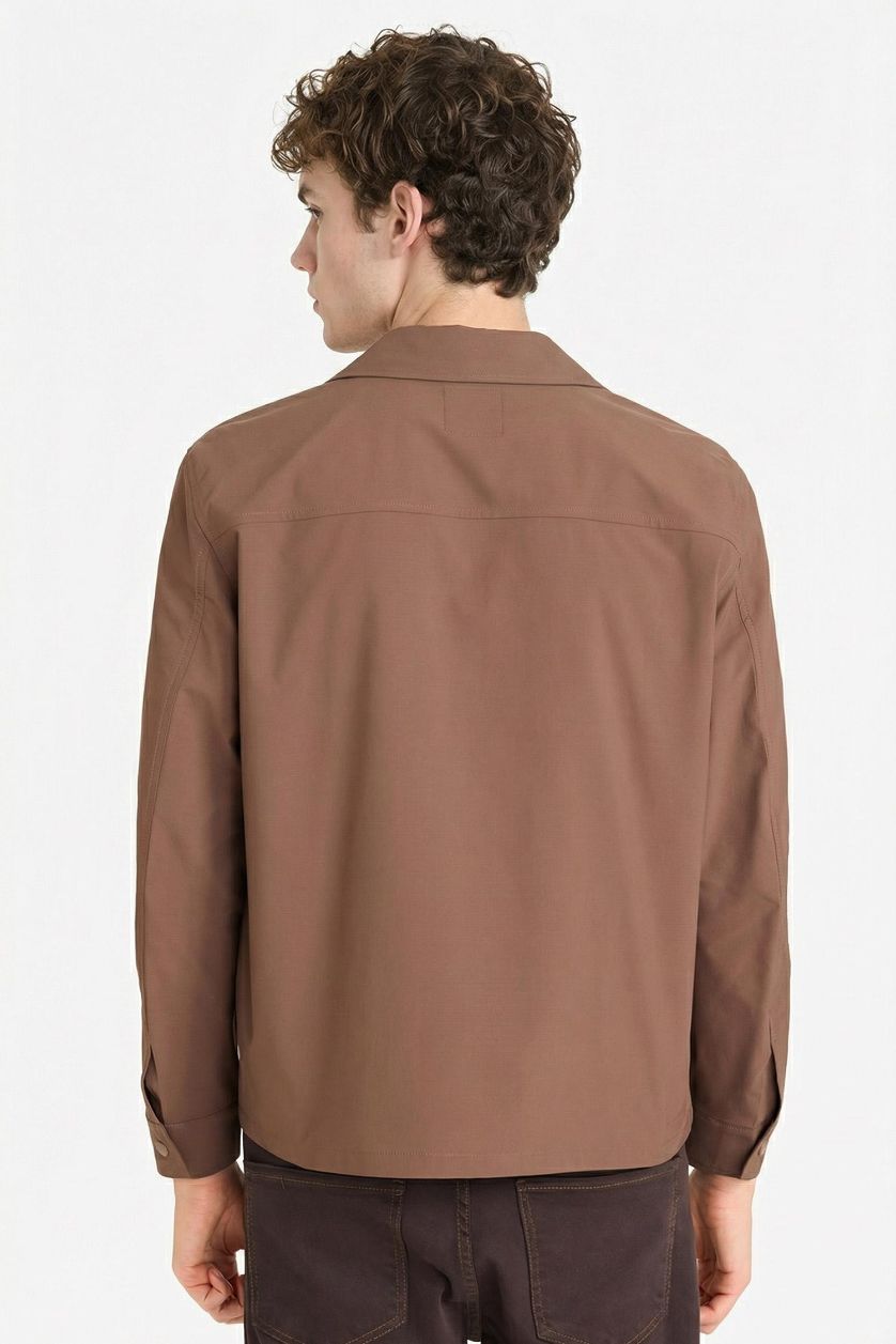 MAN Brown Regular Fit Puffer Jacket