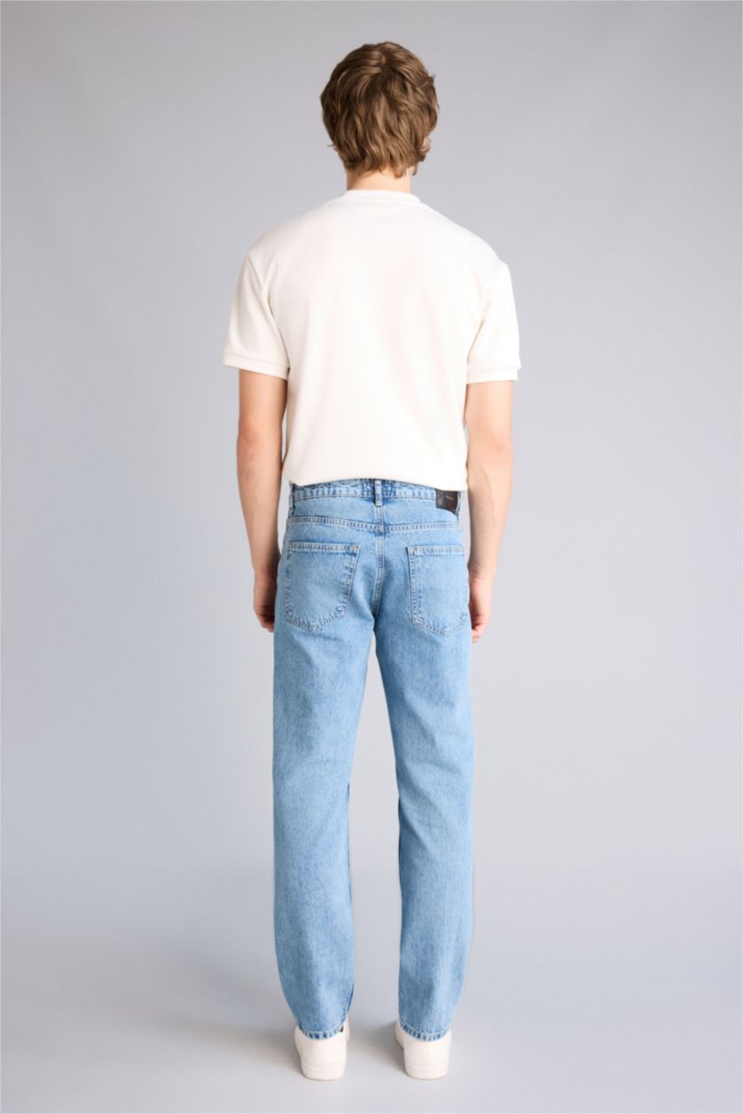 Erkek Açık Mavi Tapered Fıt Pantolon