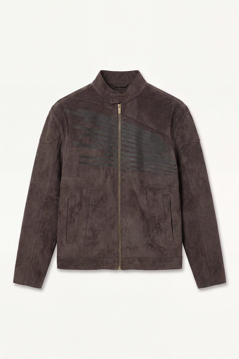 HOMME Anthracite Veste Coupe boxy à fermeture éclair
