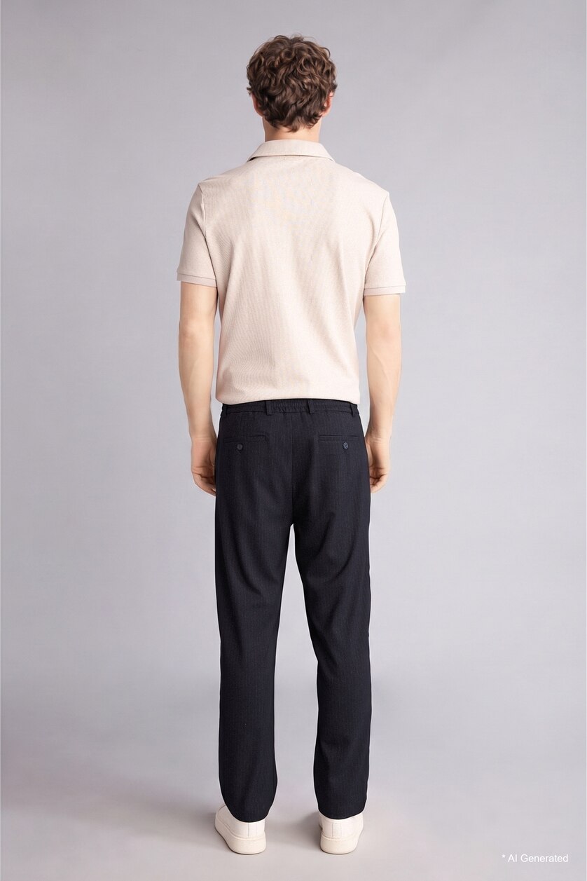 Men NAVY Relax Fit Trousers