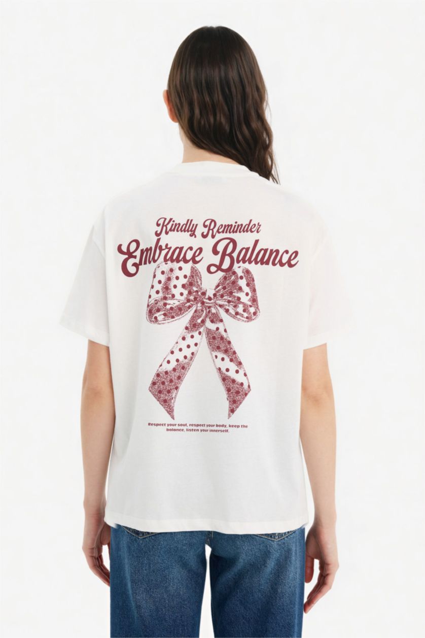 Woman White Woman Short Sleeve T-Shirt