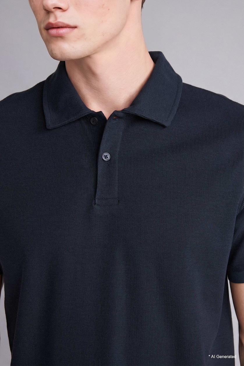 MAN NAVY Regular Fit Polo Collar Short Sleeve Polo T-Shirt