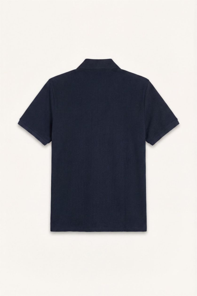 Erkek Lacivert %100 Pamuk Regular Fit Kısa kollu Polo Tişört