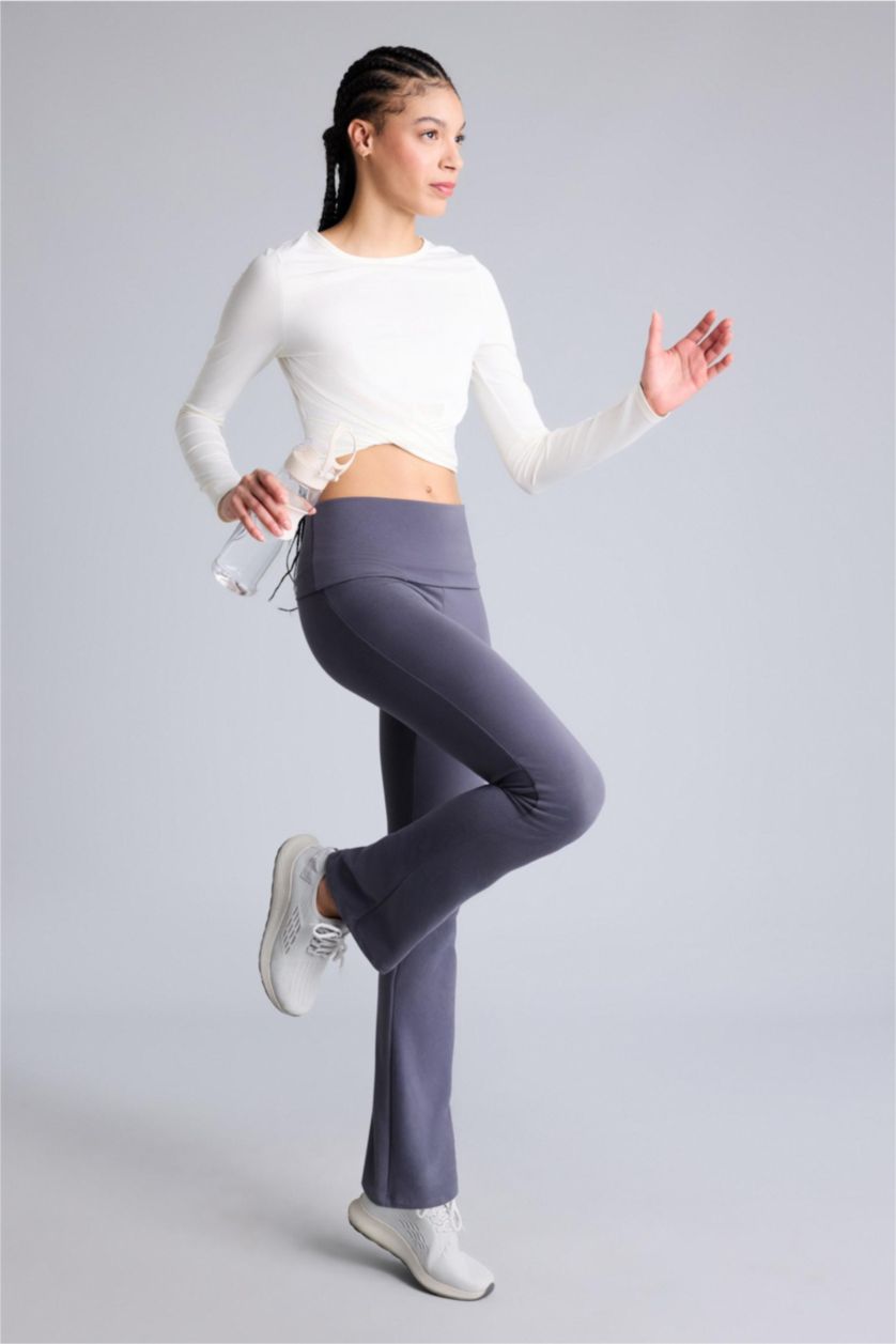 Kadın Antrasit Beli Katlamalı Eşofman Altı