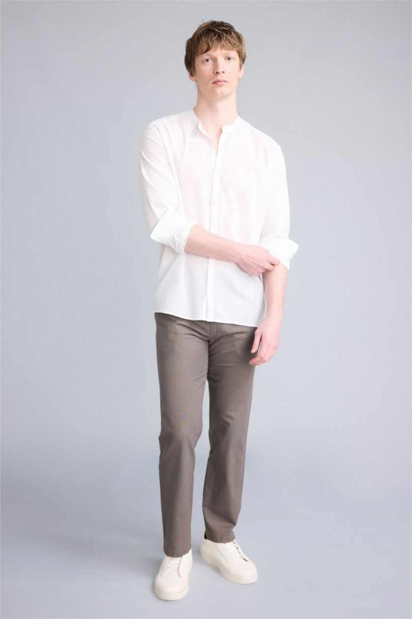 HOMME Marron Clair Pantalon Coupe régulière
