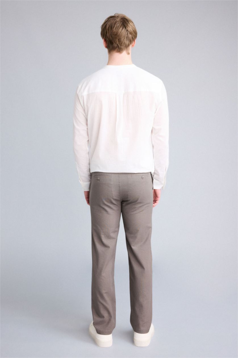 HOMME Marron Clair Pantalon Coupe régulière