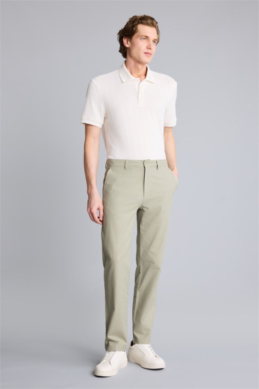 MAN Khaki Regular Fit Trousers