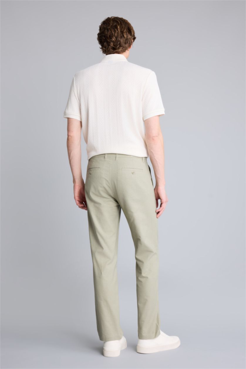 MAN Khaki Regular Fit Trousers