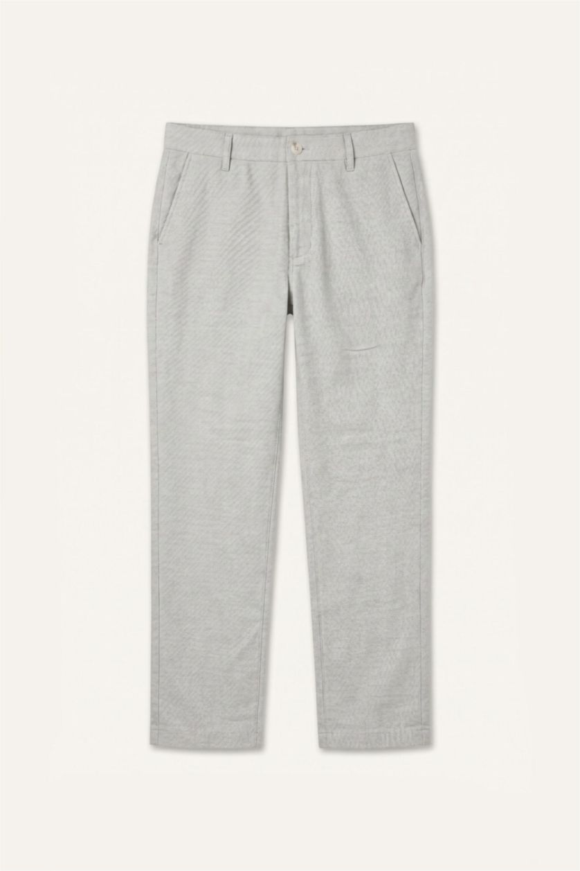 MAN Beige Linen Blend Trousers