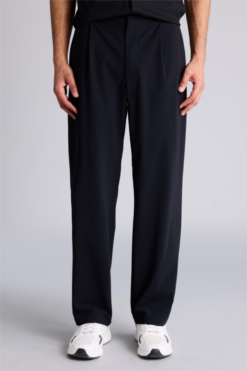 Erkek Siyah Baggy Fıt Pantolon