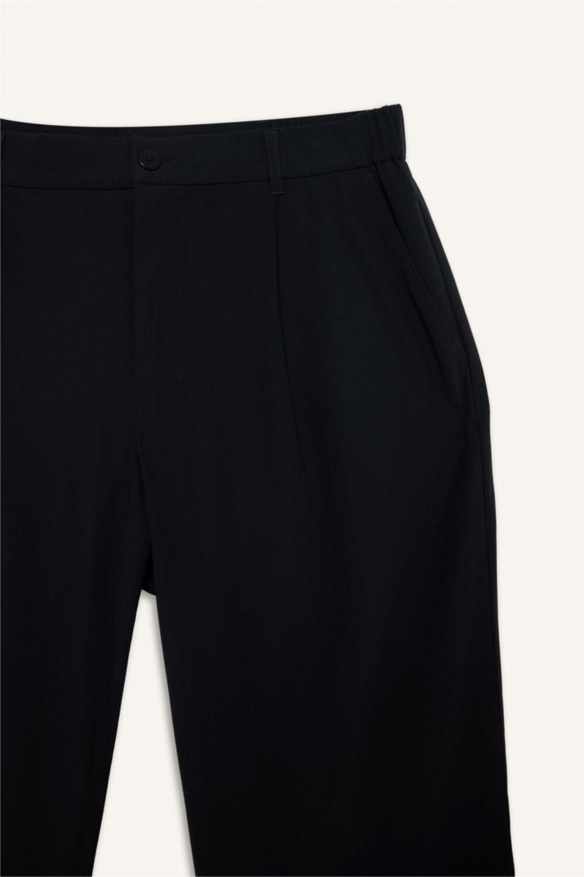 Мужчины Черный Брюки Baggy Fit