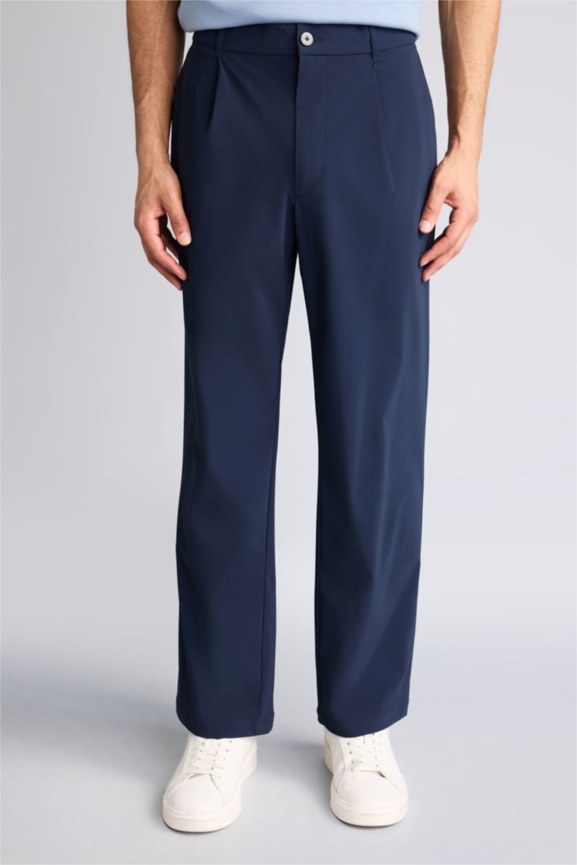 Erkek Lacivert Baggy Fıt Pantolon