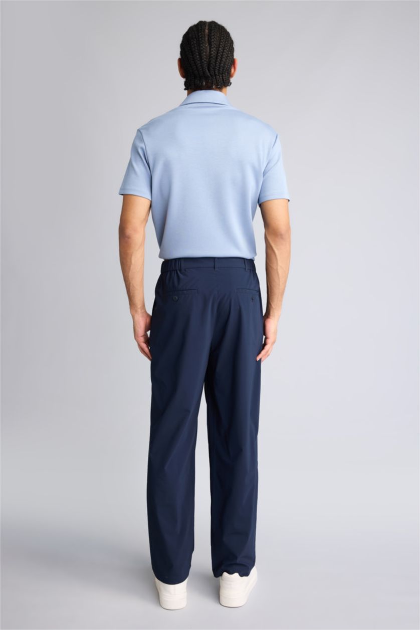 Erkek Lacivert Baggy Fıt Pantolon